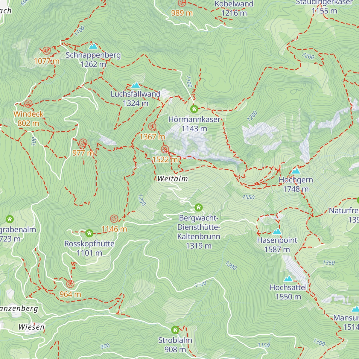 Ruhlander Kaser map