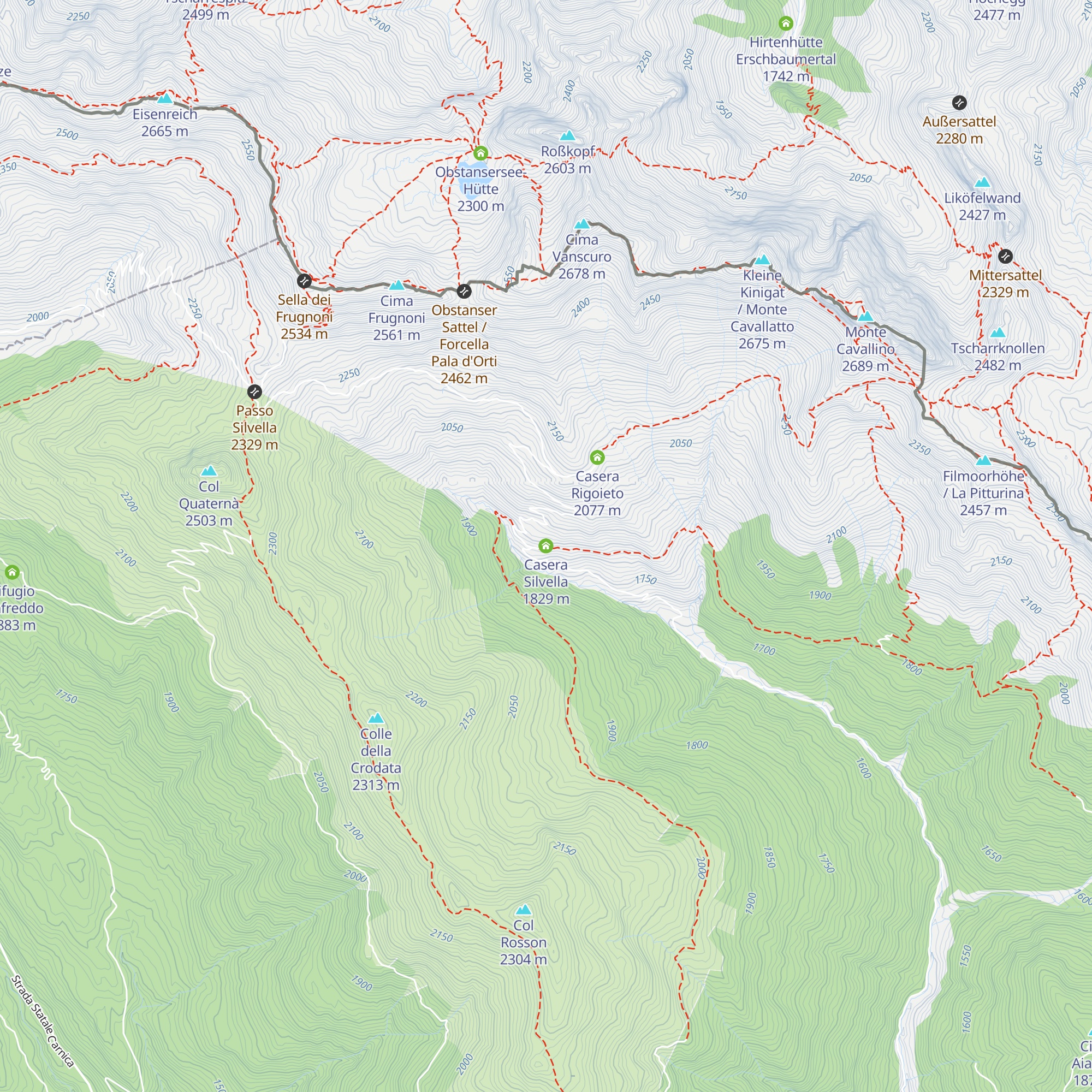 Casera Silvella map
