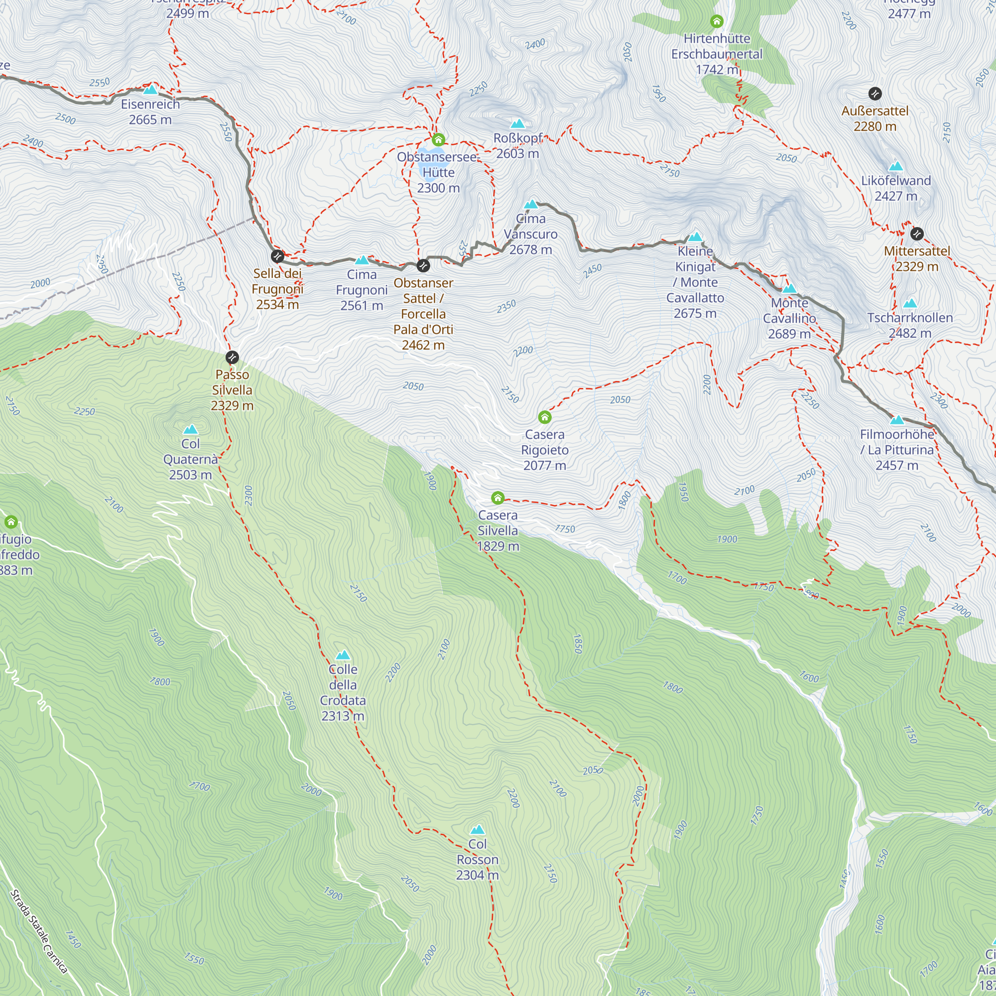 Casera Silvella map