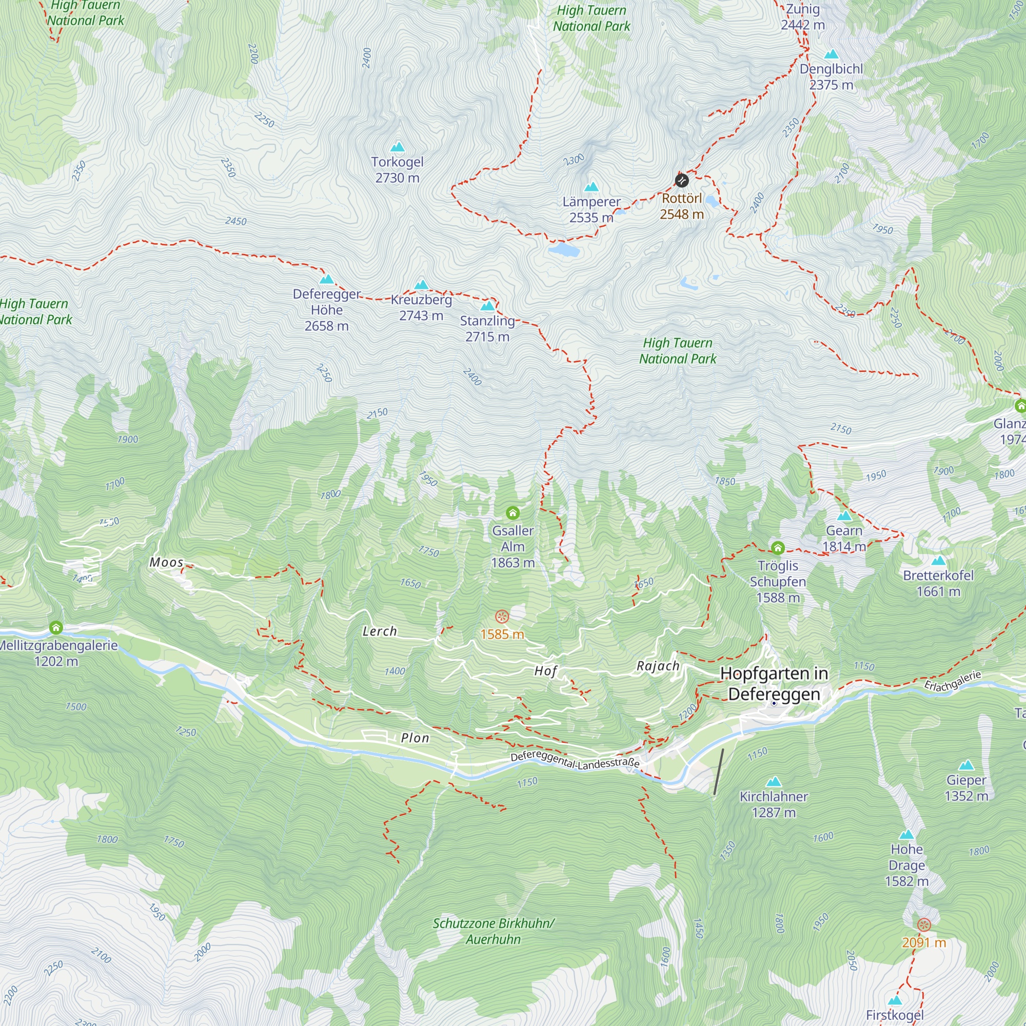 Gsaller Alm map