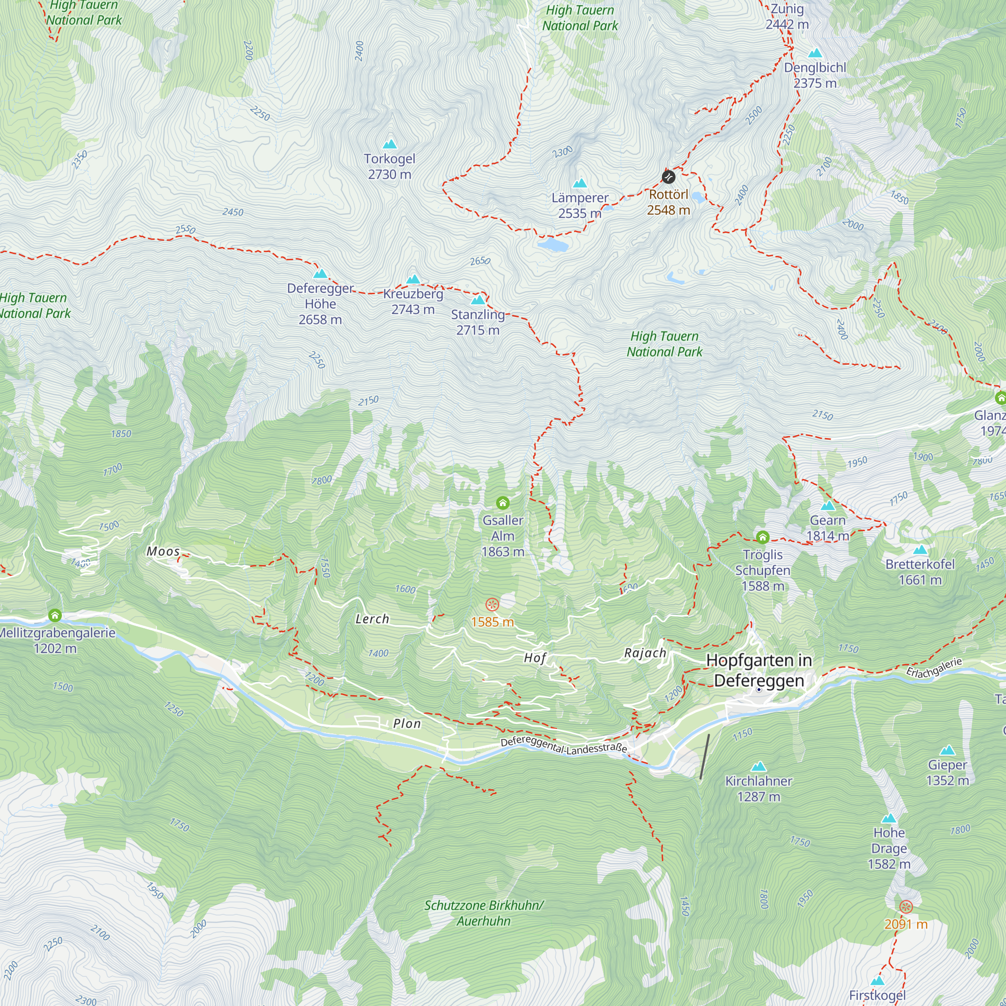 Gsaller Alm map