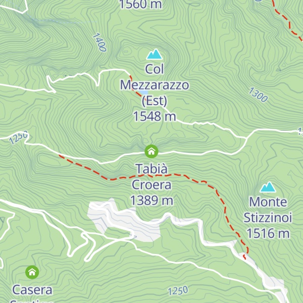 Map of Tabià Croera