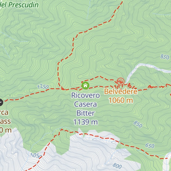 Map of Ricovero Casera Bitter