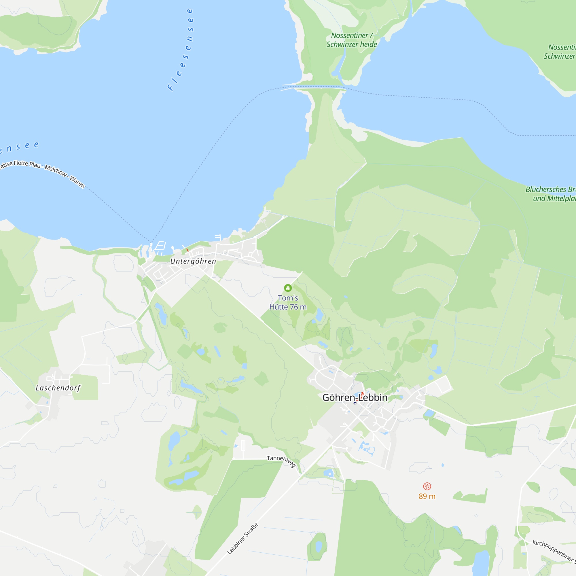 Tom's Hütte map
