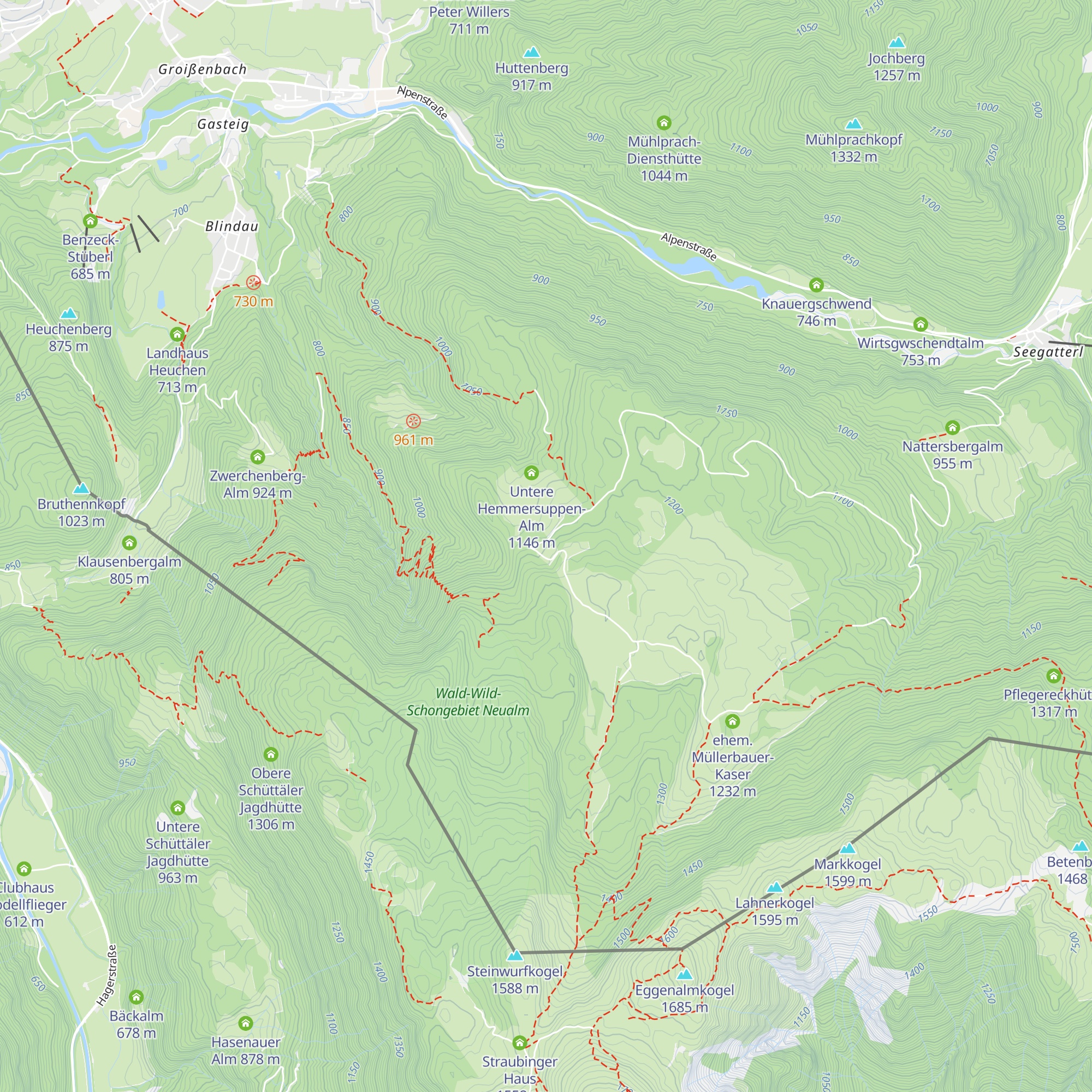 Alpengasthof Hindenburghütte map