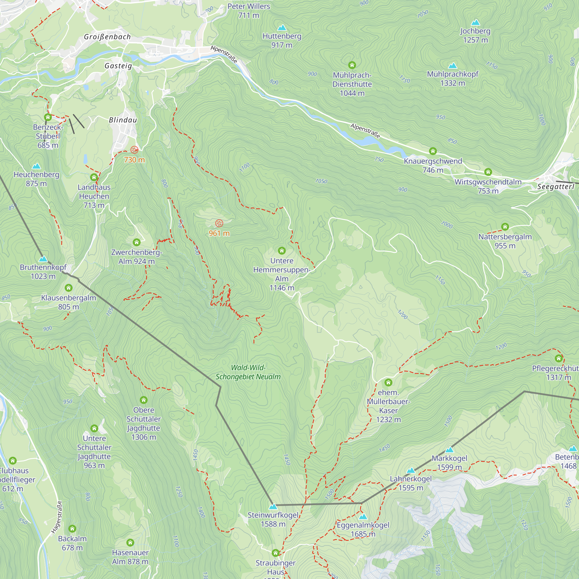 Alpengasthof Hindenburghütte map