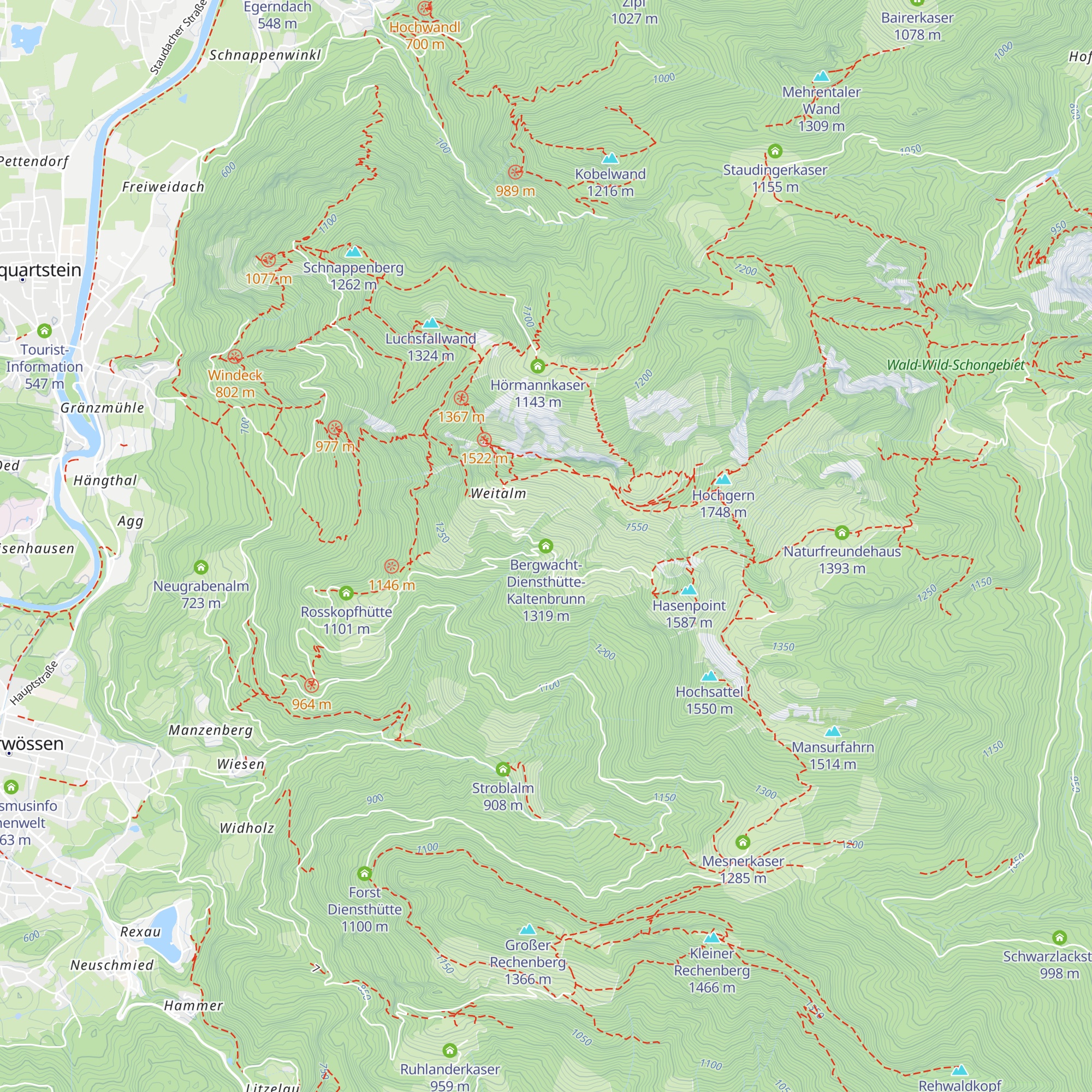 Bergwacht-Diensthütte- Kaltenbrunn map