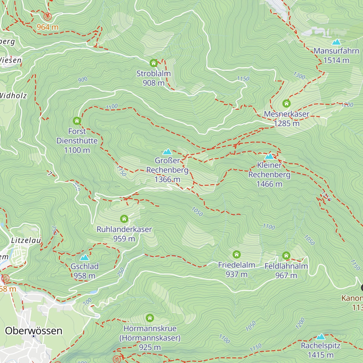 Bergader Alm map