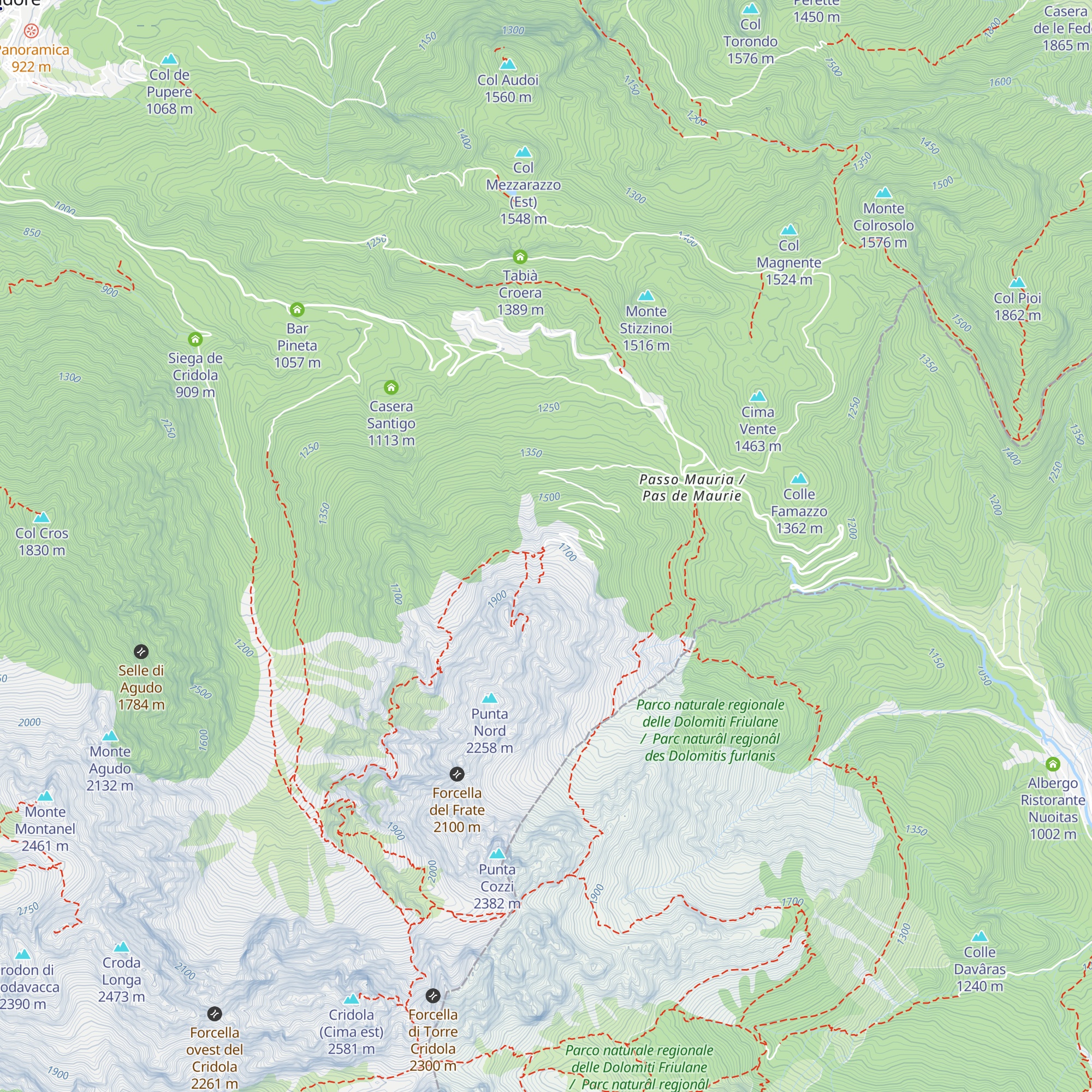Forte del monte Miaron map