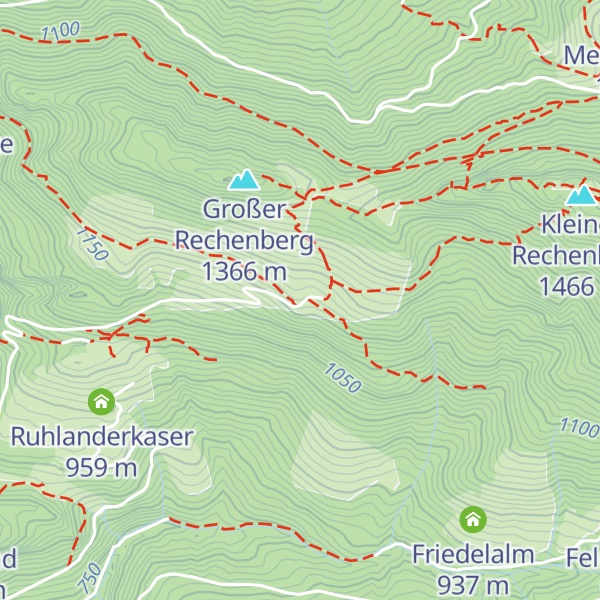 Map of Rechenbergalm