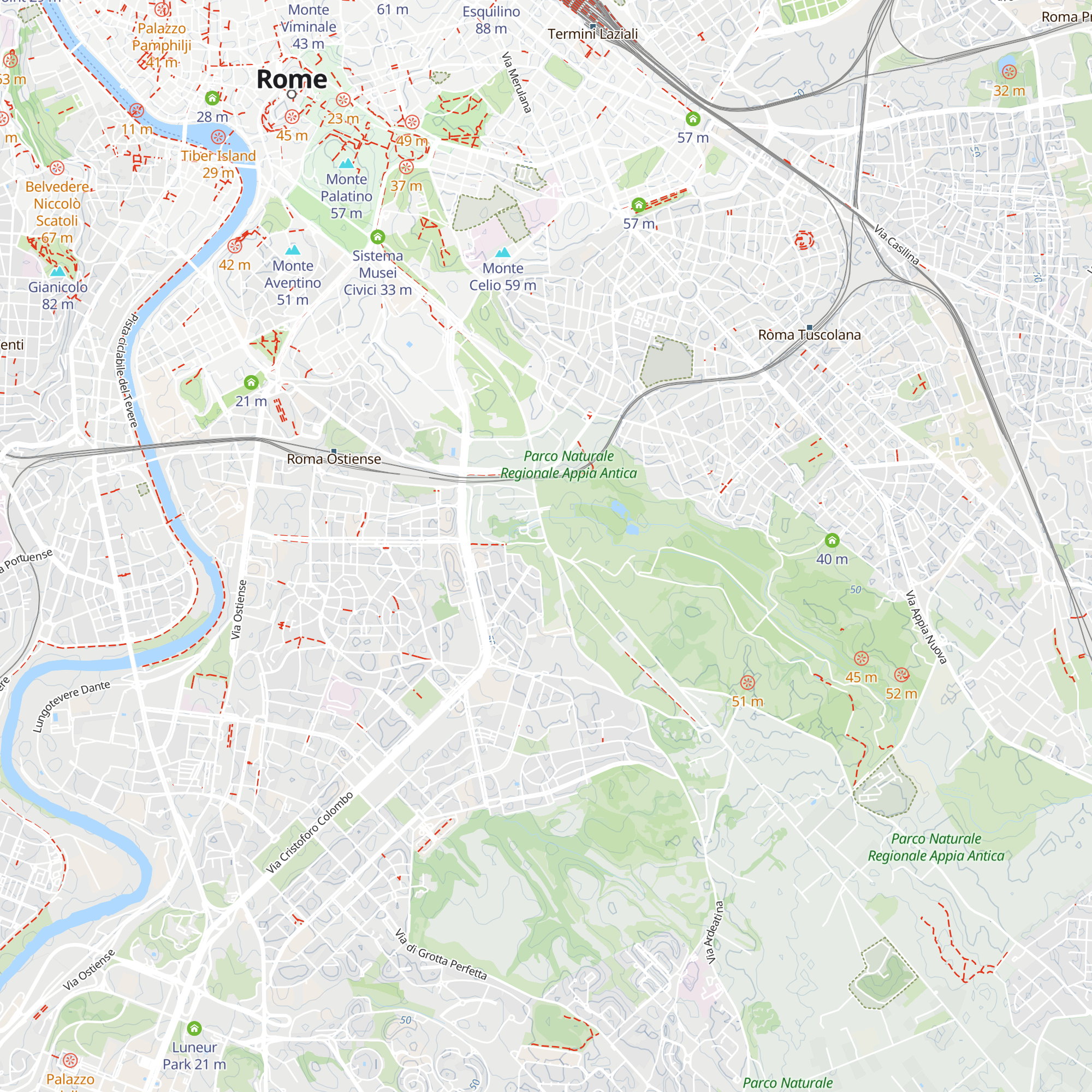 Punto Informativo Parco Appia Antica map