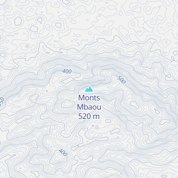Map of Monts Mbaou
