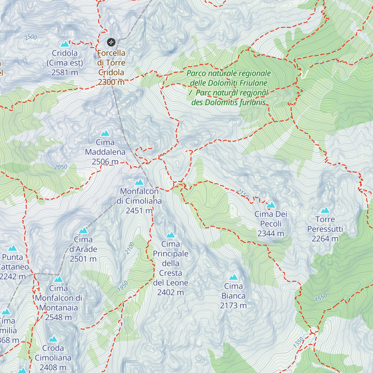 Bivacco Antonio Marchi e Renzo Granzotto map