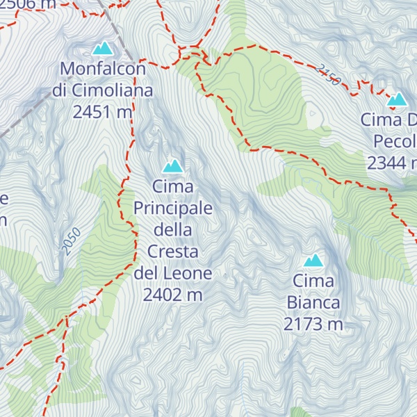 Map of Croda Ultima del Leone