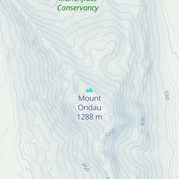 Map of Mount Ondau