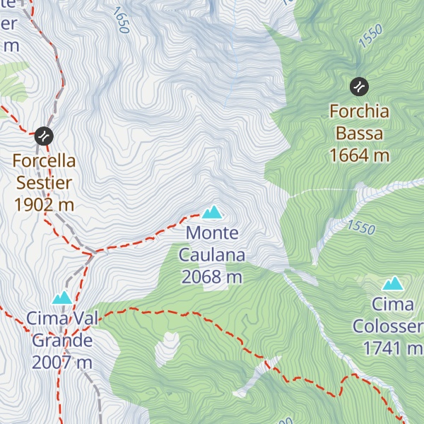 Map of Monte Caulana