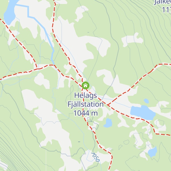 Map of Helags Fjällstation