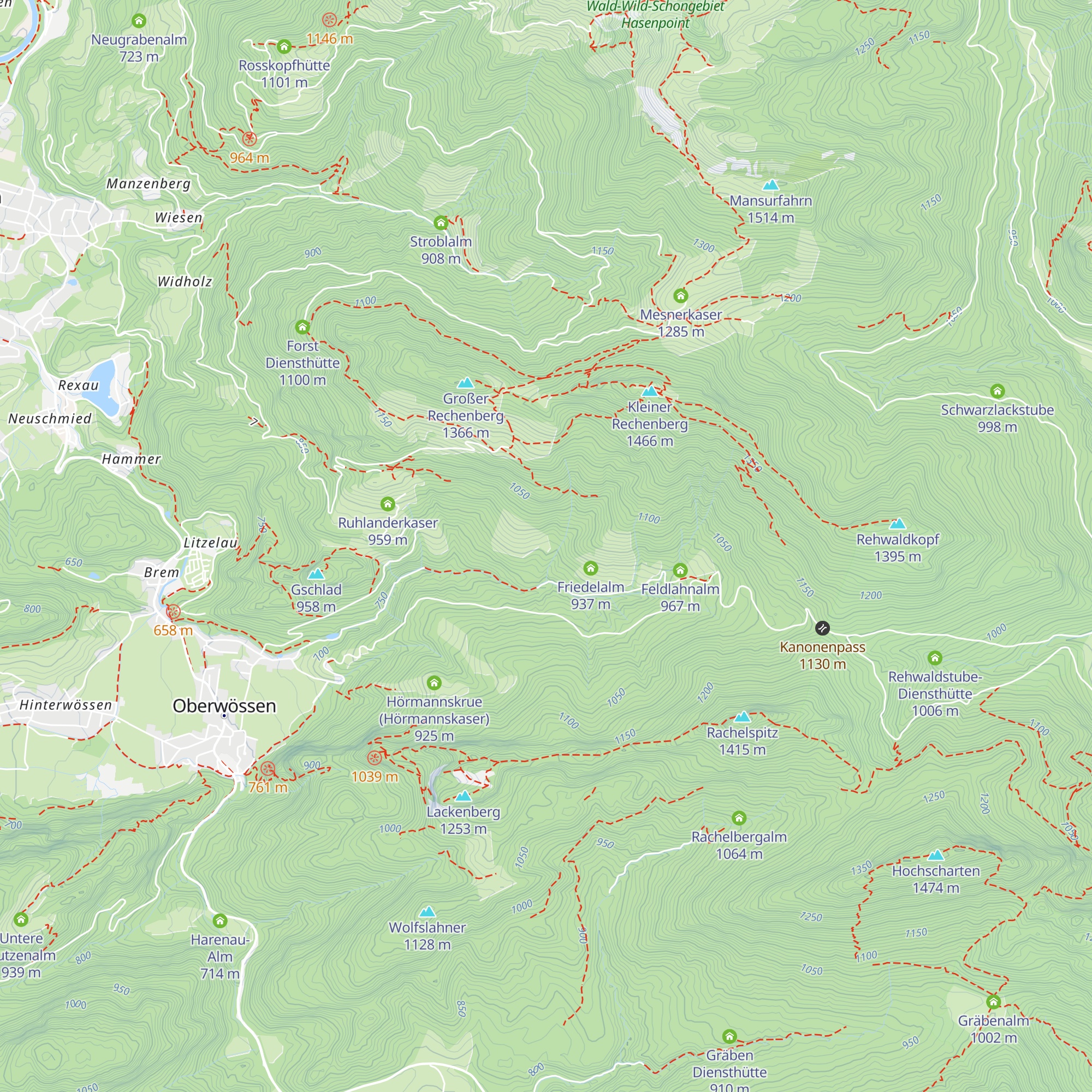Haselbodenalpe- map
