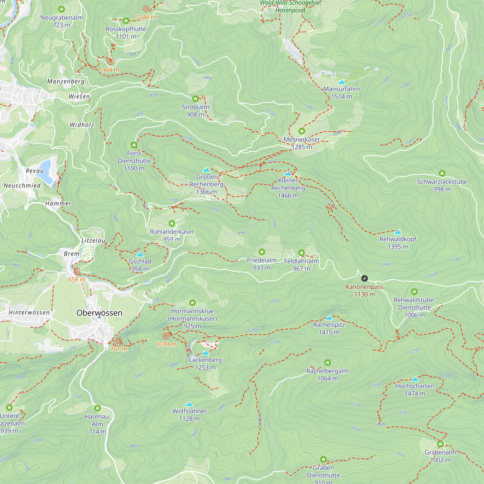 Haselbodenalpe- map