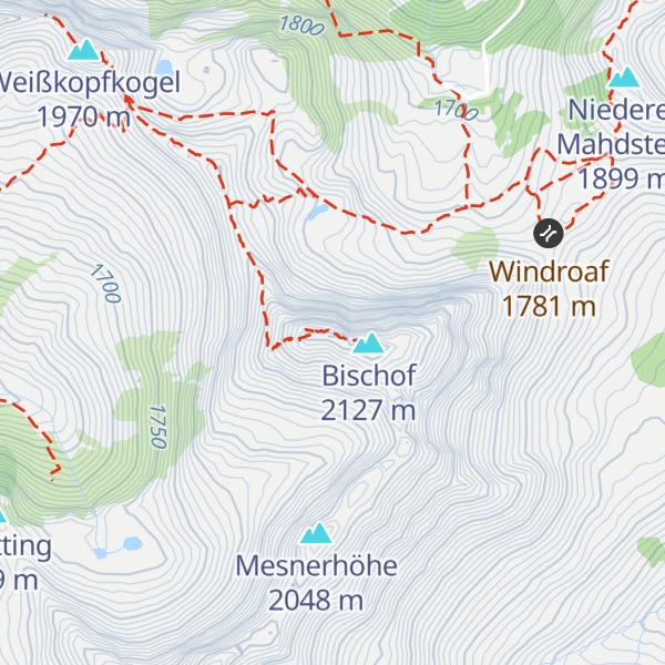 Map of Bischof-Kreuzgipfel