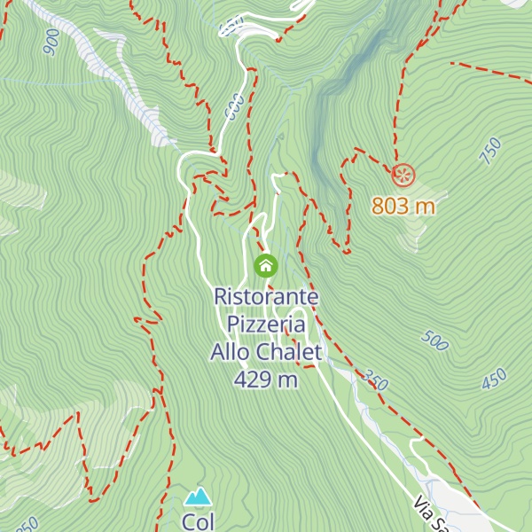 Map of Ristorante Pizzeria Allo Chalet