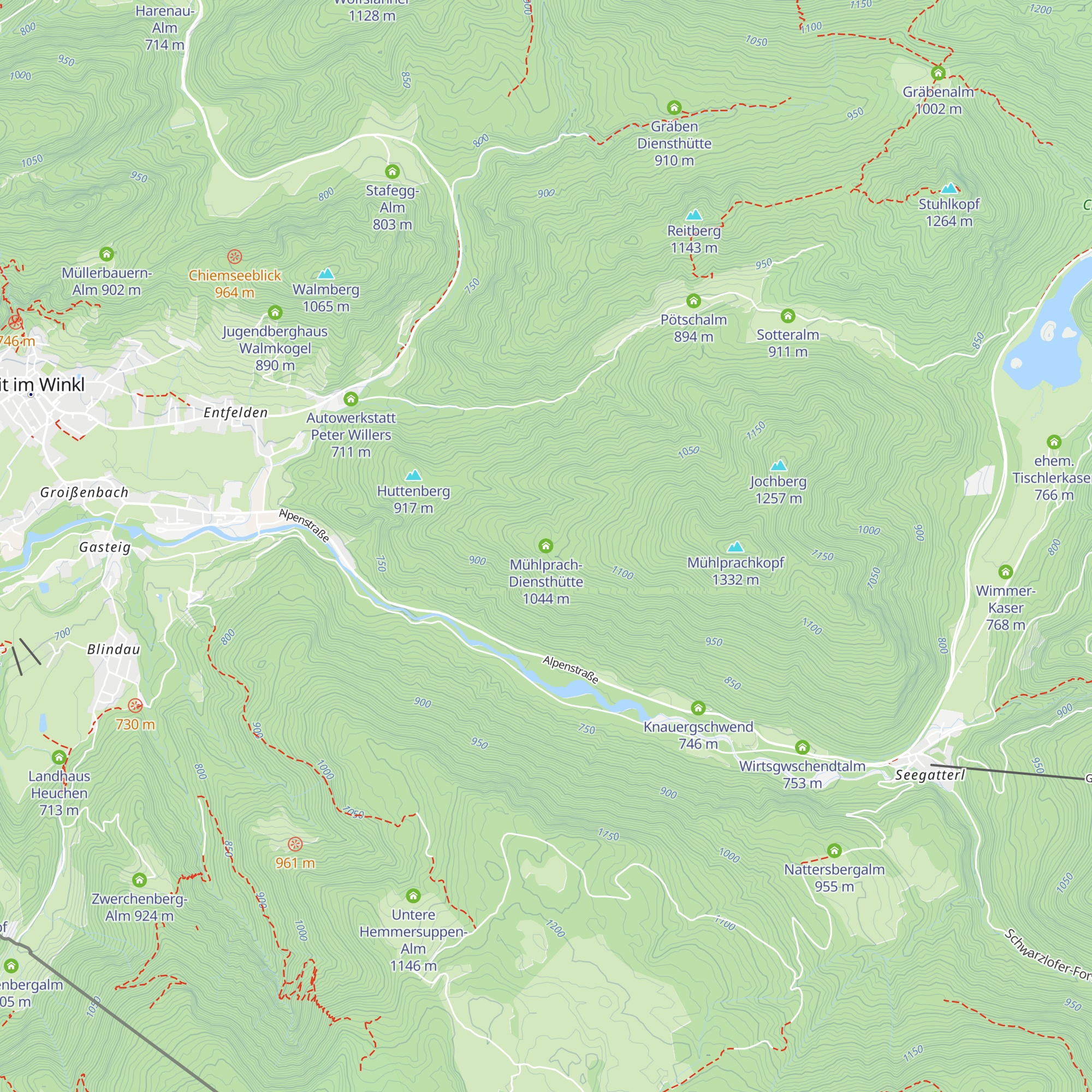 Mühlprach-Diensthütte map