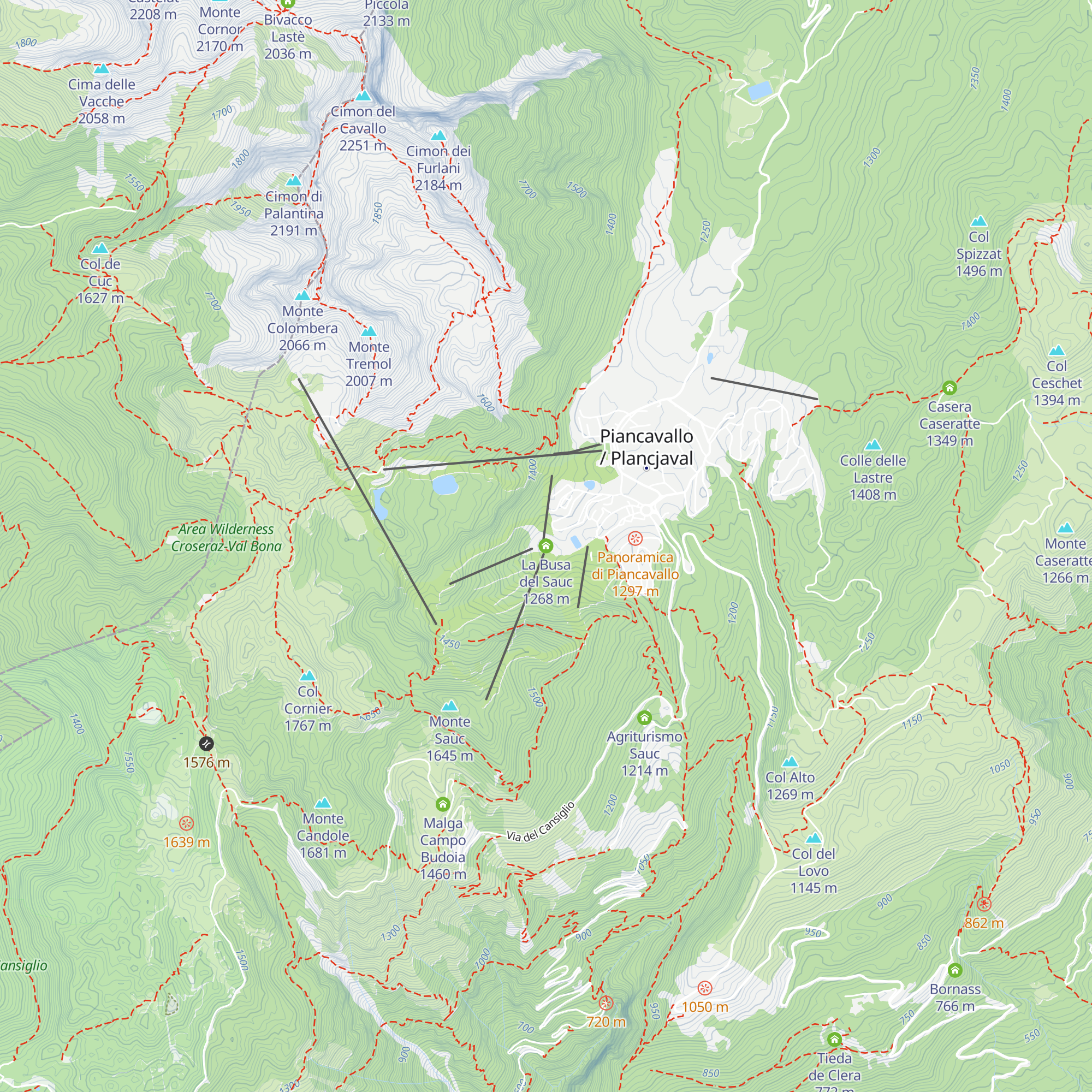 La Busa del Sauc map