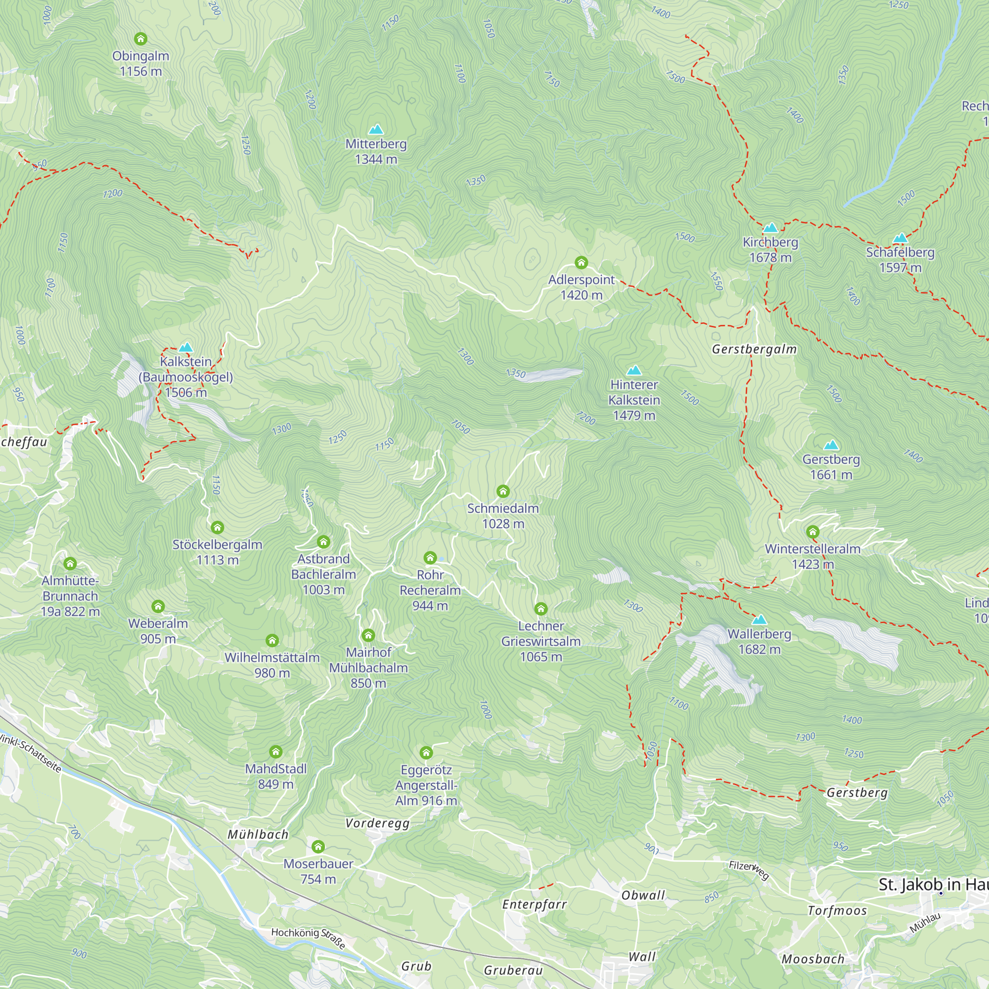Waldbodenalm, Almgebäude map