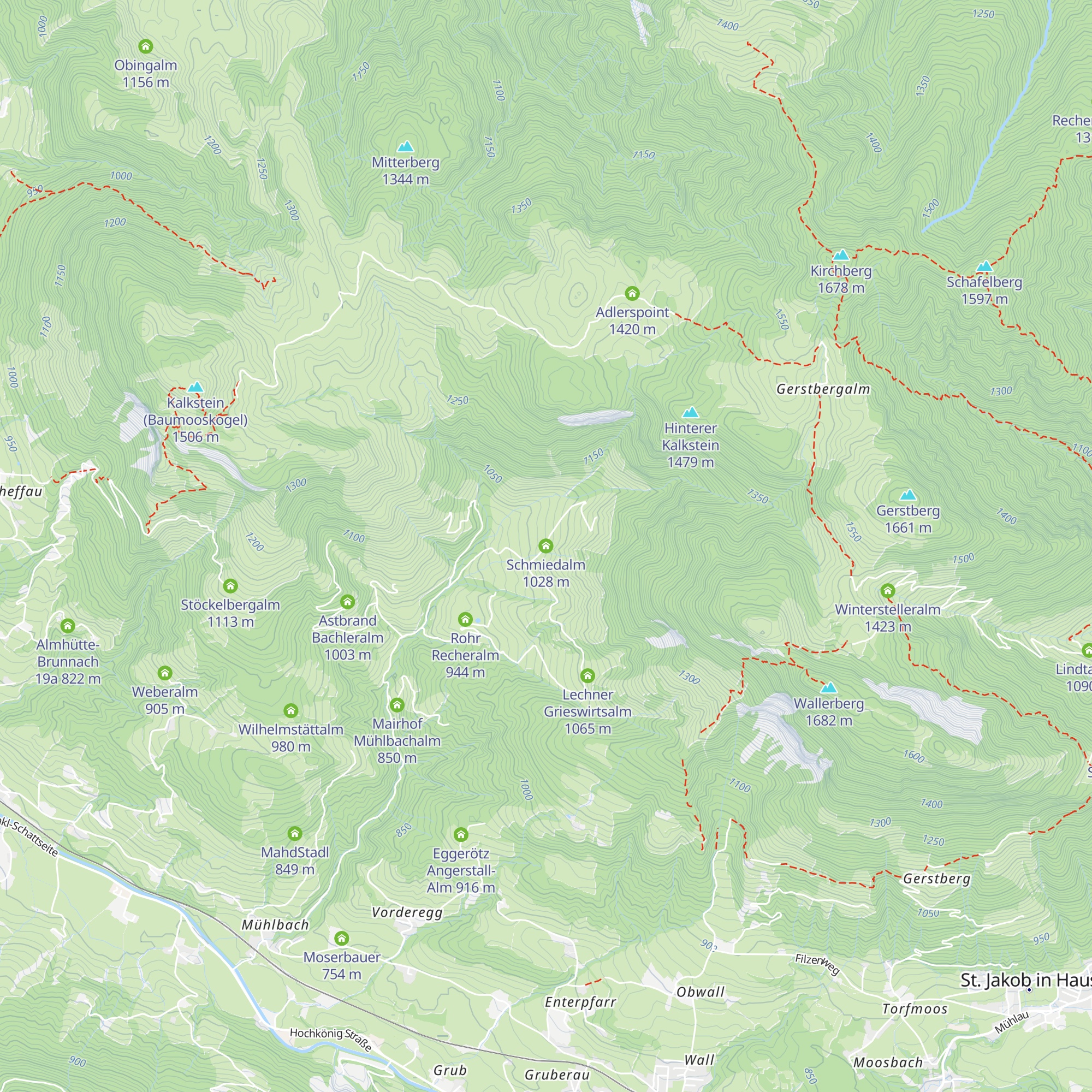 Schmiedalm map