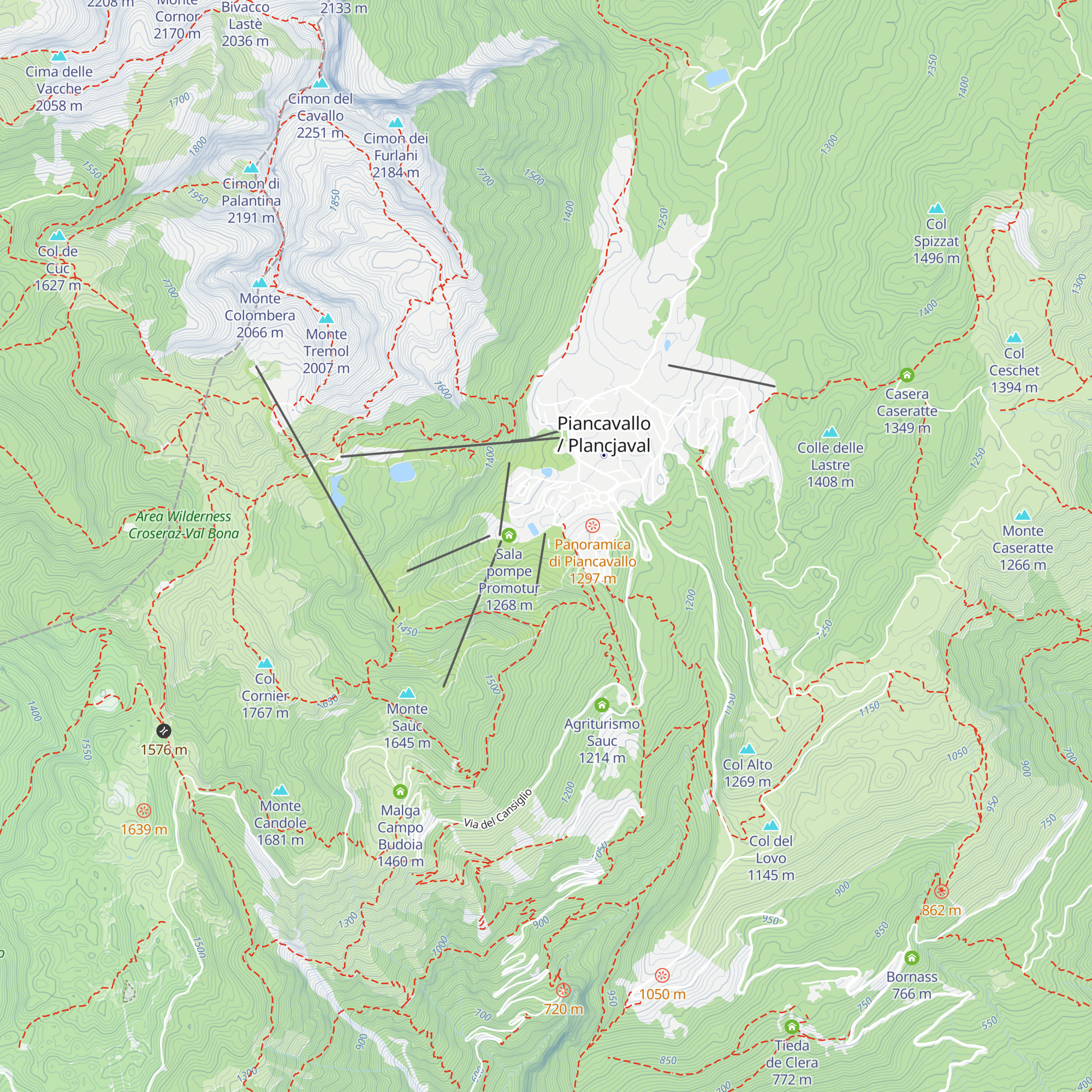 La Genzianella map