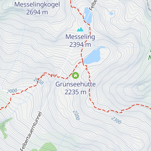 Map of Grünseehütte