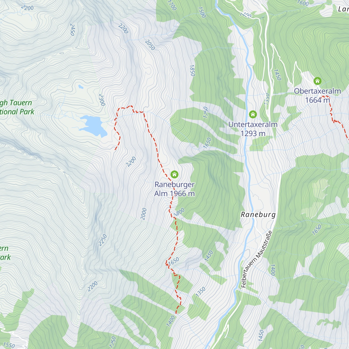 Raneburger Alm map