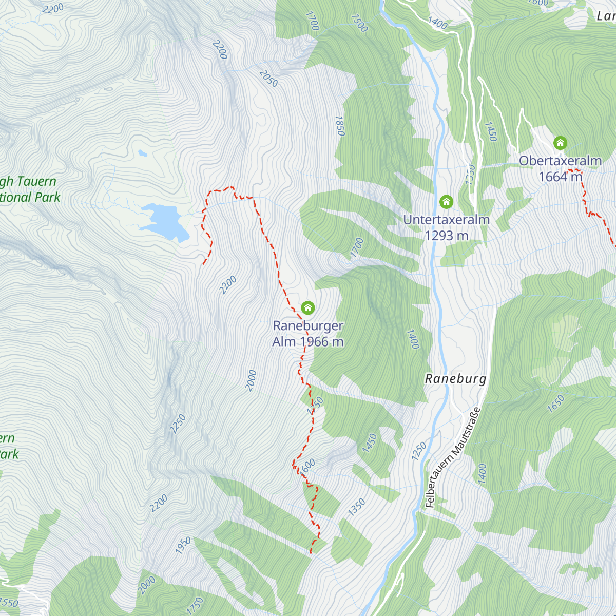 Raneburger Alm map