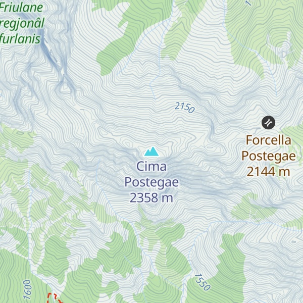 Map of Cima Postegae