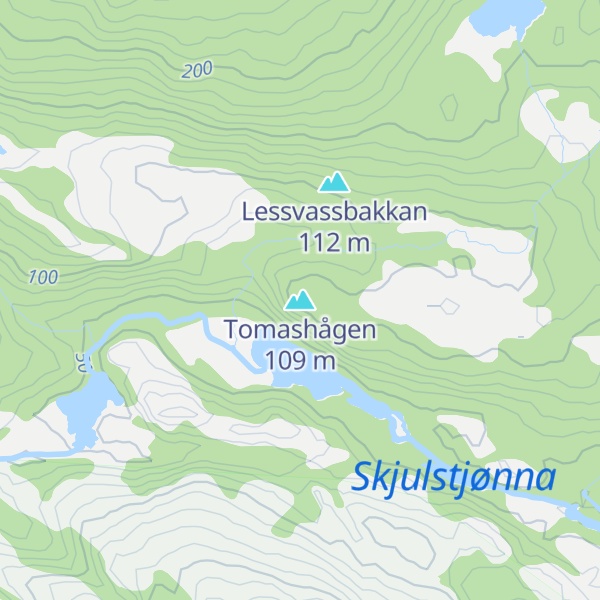 Map of Tomashågen