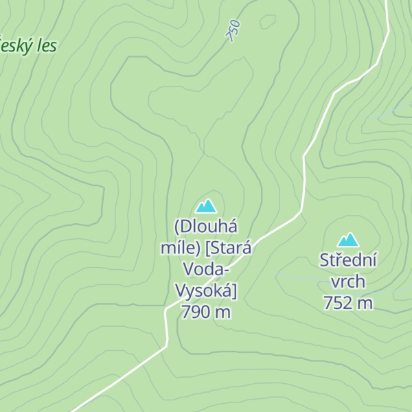 Map of (Dlouhá míle) [Stará Voda-Vysoká]