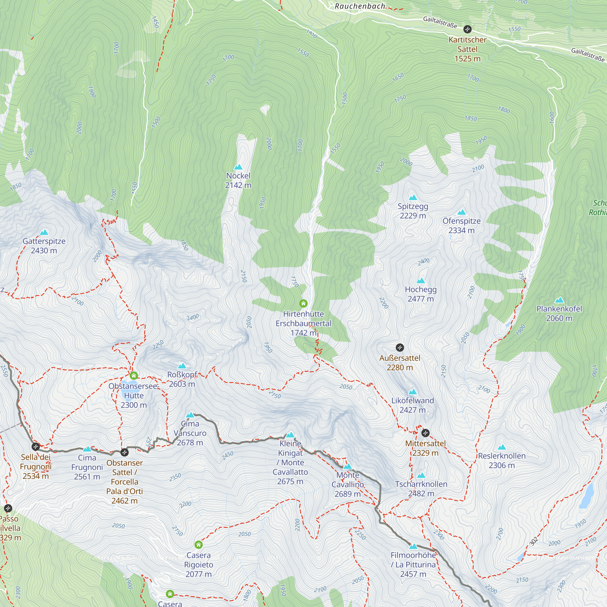Hirtenhütte Erschbaumertal map