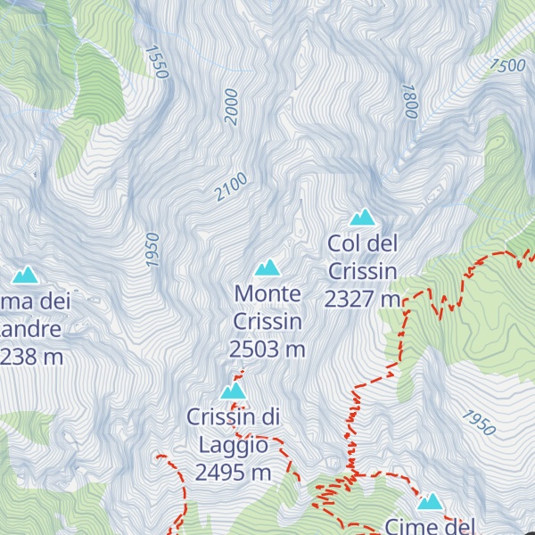 Map of Monte Crissin