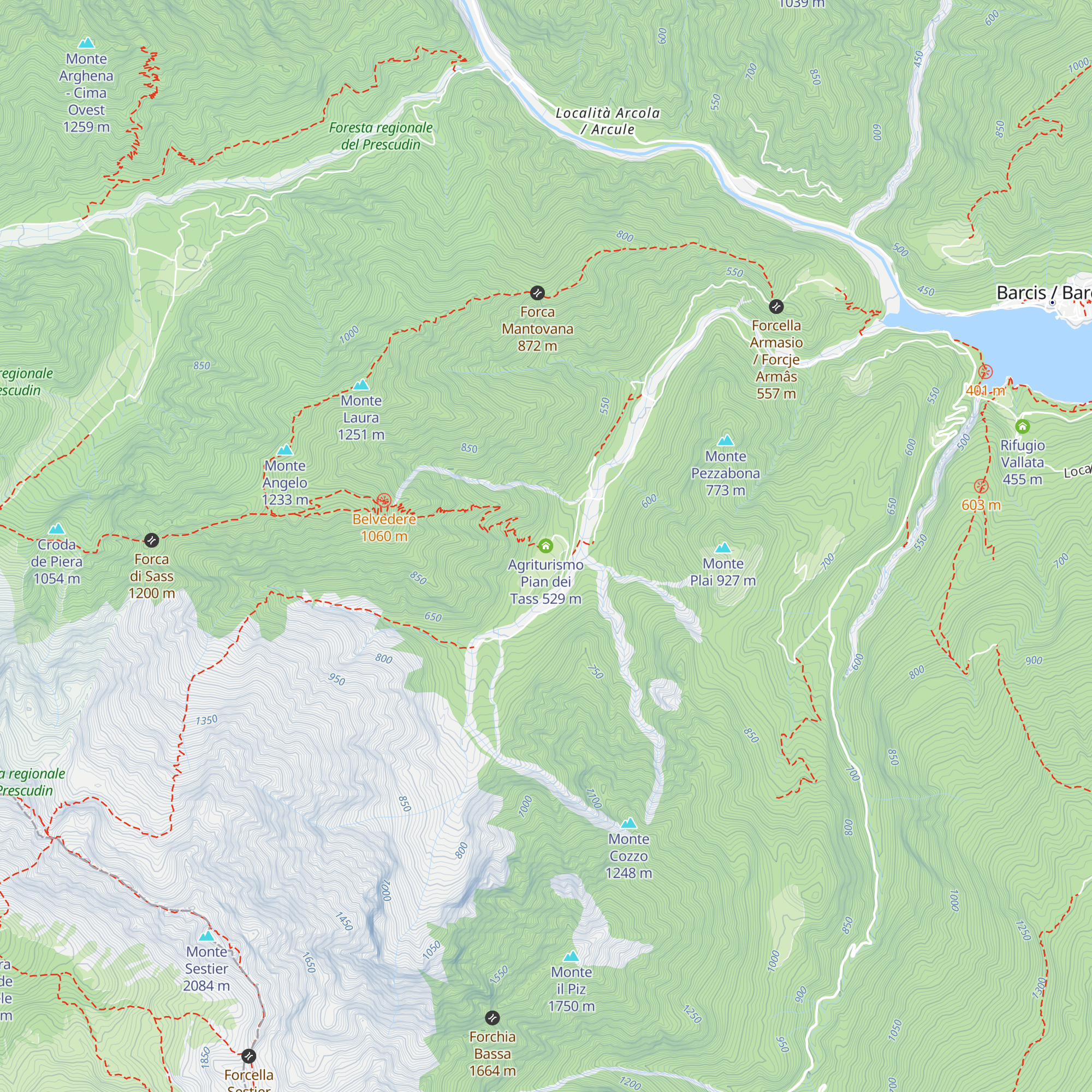 Agriturismo Pian dei Tass map
