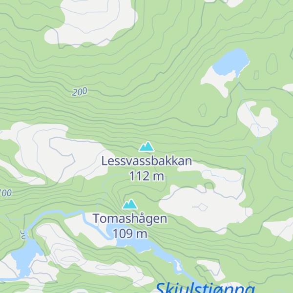 Map of Lessvassbakkan