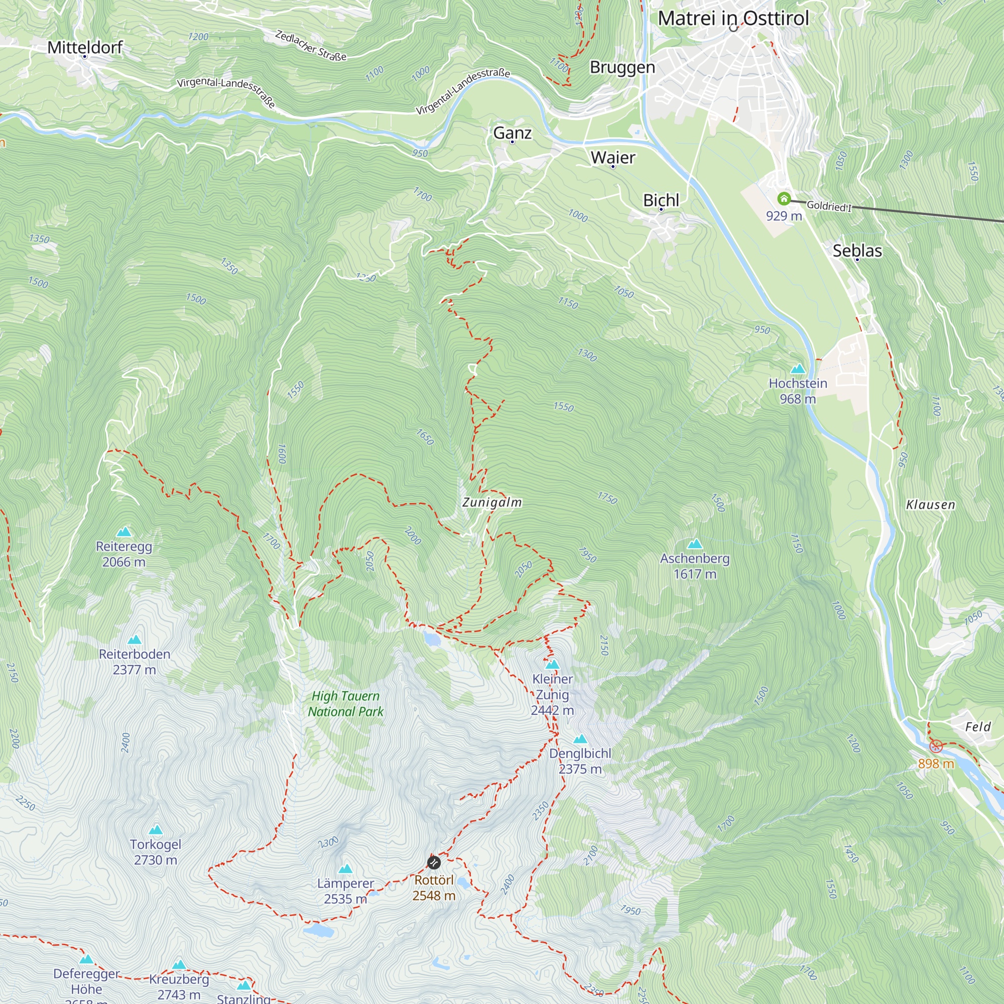 Zunigalm map