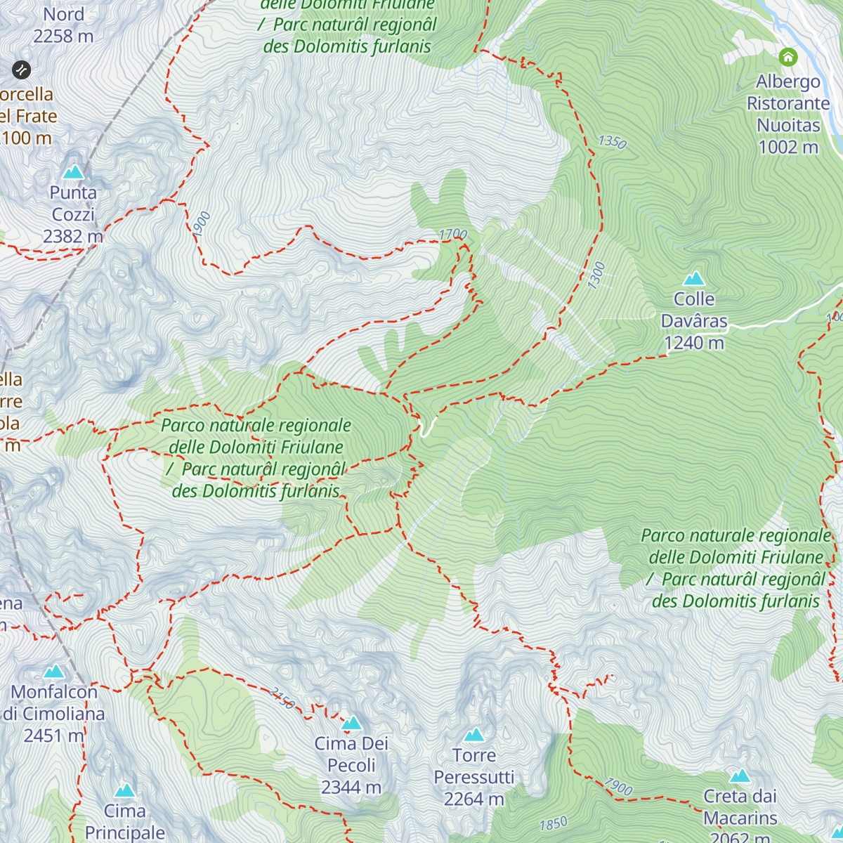 Rifugio Giaf map