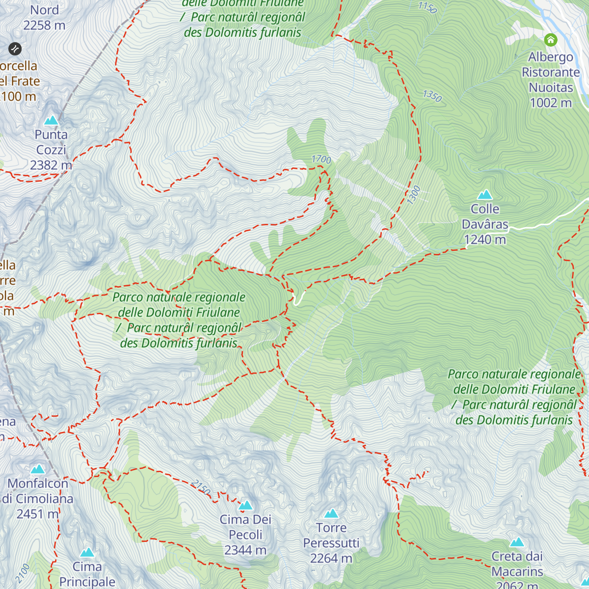 Rifugio Giaf map