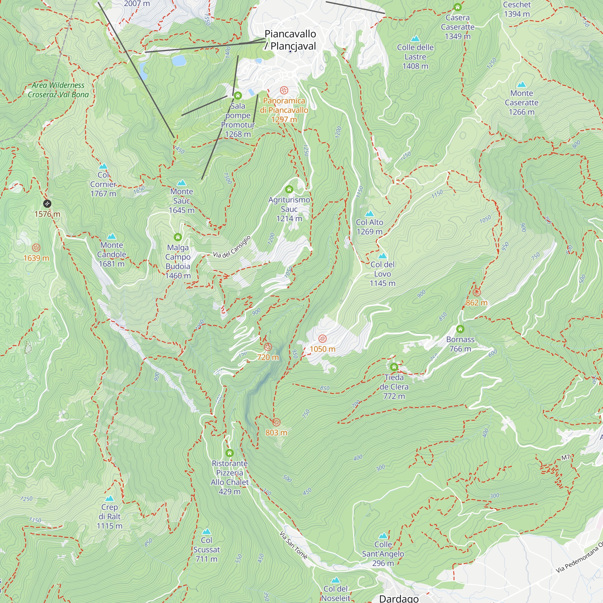 Capanna Doimo map