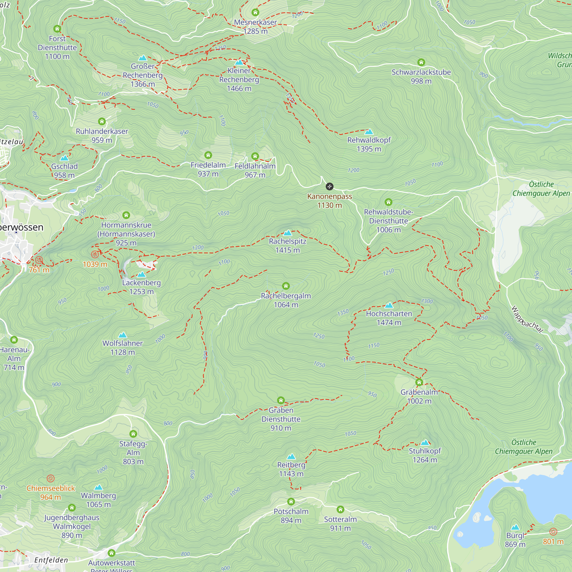 Rachelbergalm map
