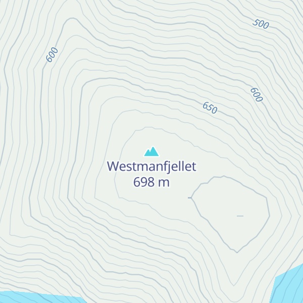 Map of Westmanfjellet