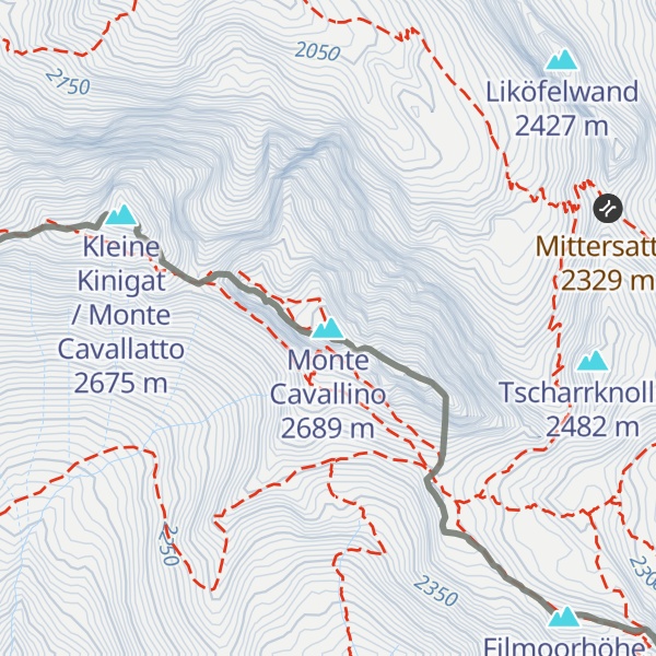 Map of Monte Cavallino