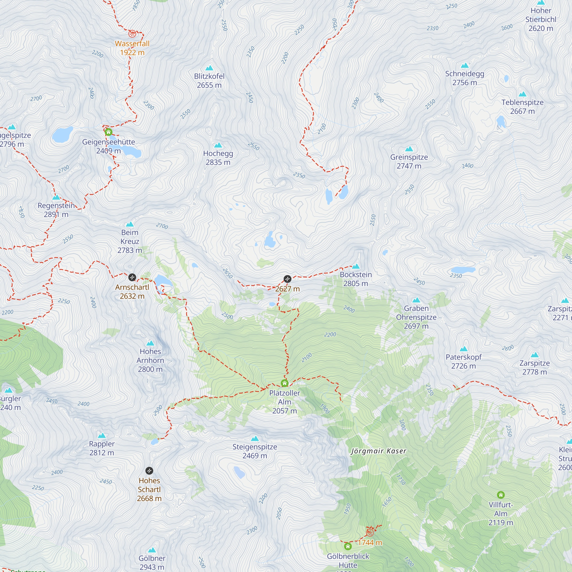 Arnsteiger Biwakschachtel map