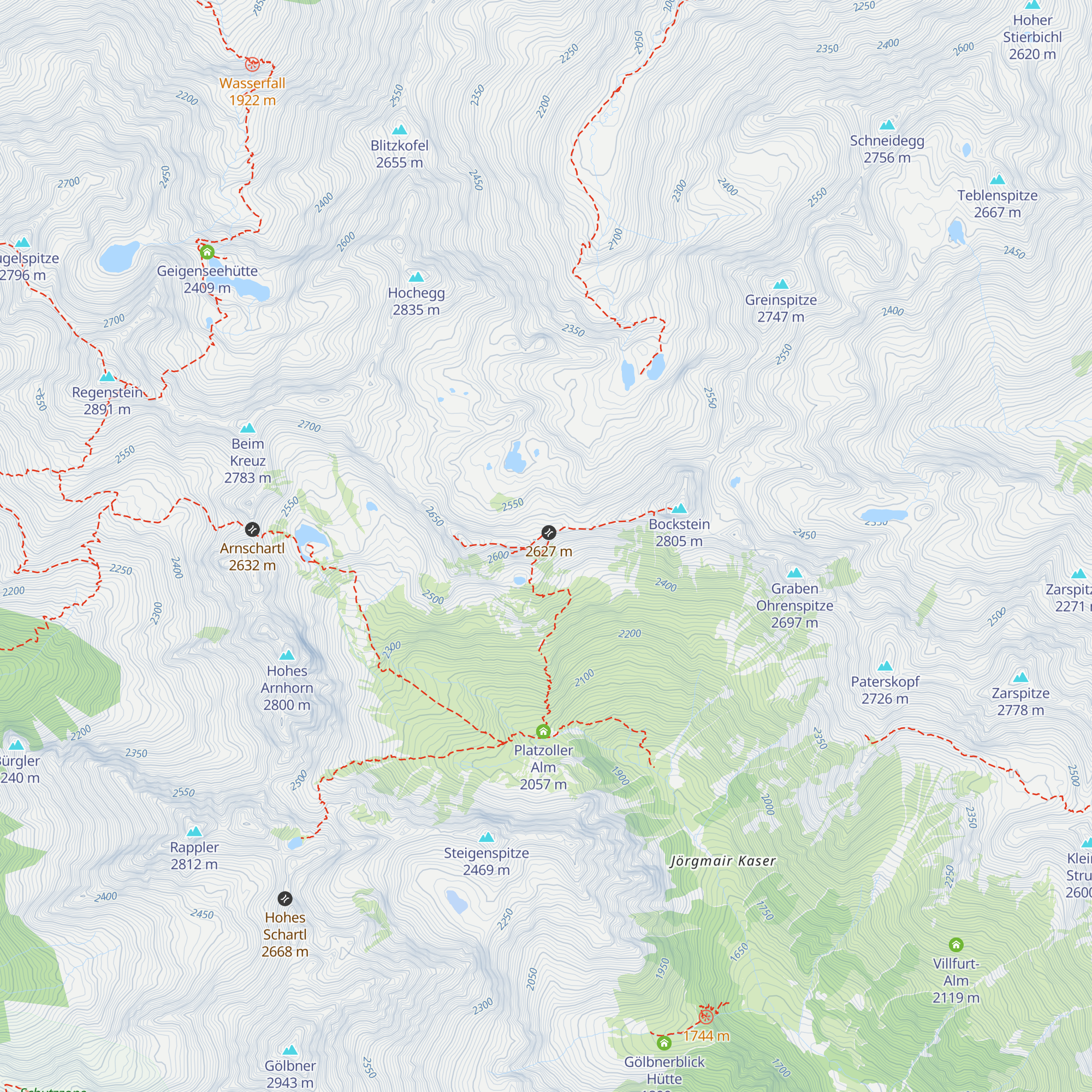 Arnsteiger Biwakschachtel map