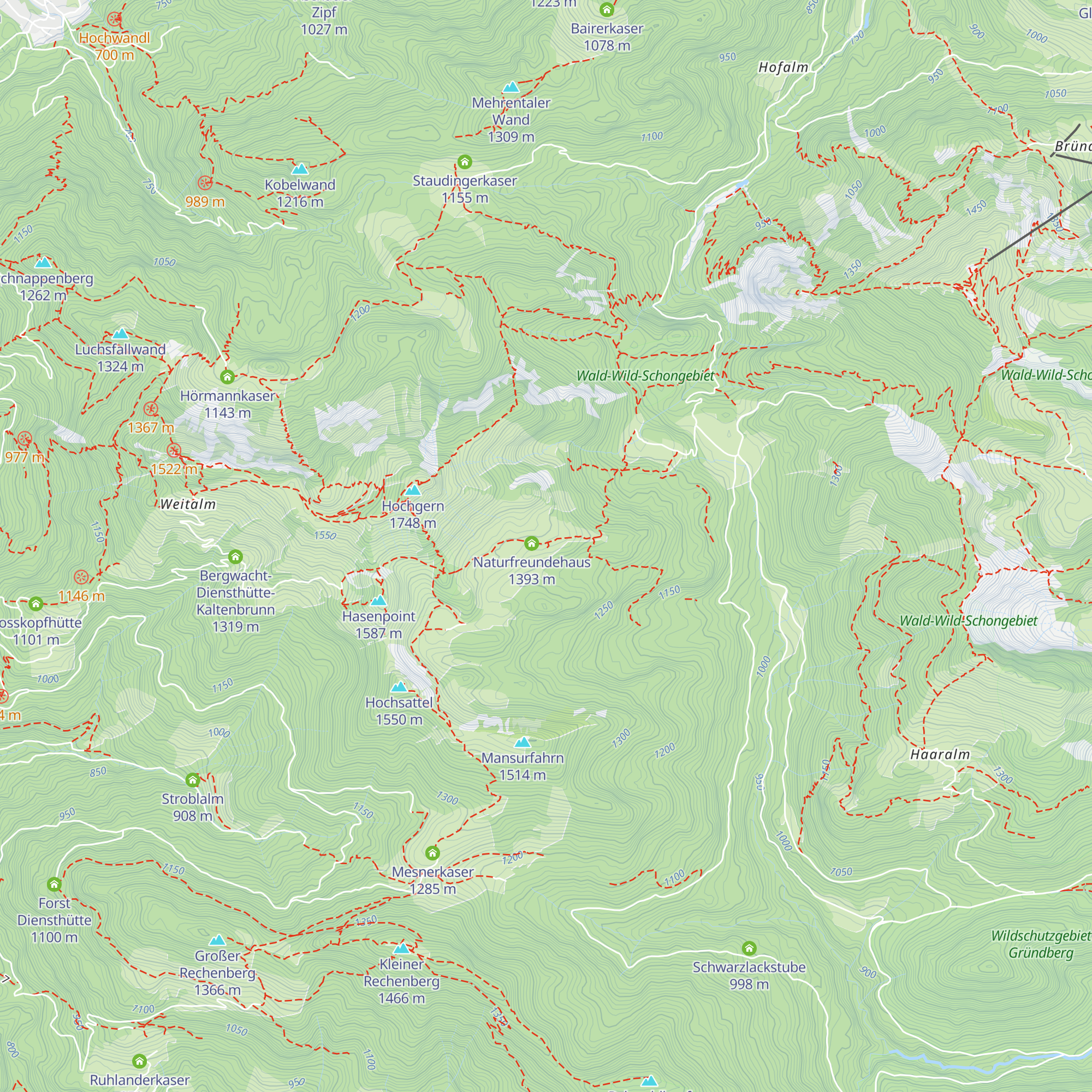Bischofsfellnalm map